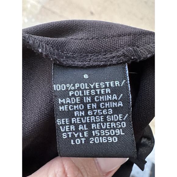 VTG'90s y2k Black Chiffon Draped Cocktail Slinky Midi Dress/Assimetrical Hem 6 - Picture 14 of 15